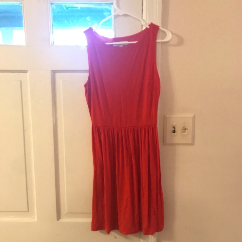 Loft Orange Cut Out Dress